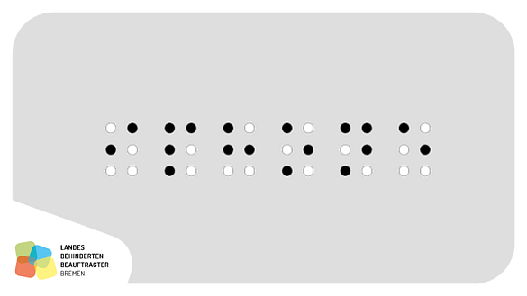 Das Wort iphone in Brailleschrift