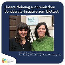 Marina Mohr und Judith Hannemann, Cara - Beratungsstelle zu Schwangerschaft und Pränataldiagnostik
