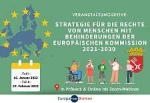 Plakat zur Veranstaltung Strategie für die Rechte von Menschen mit Behinderungen 2021 - 2030 