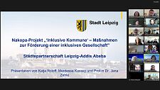 Flyer zur inklusiven Zusammenarbeit zwischen Leipzig und Addis Abeba