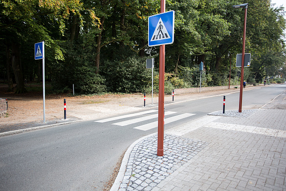 Zebrastreifen mit Blindenleitsytem