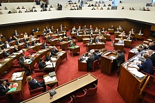 Das Foto wurde während einer Debatte in der Bremischen Bürgerschaft aufgenommen.