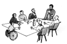 Zeichnung einer Sitzung