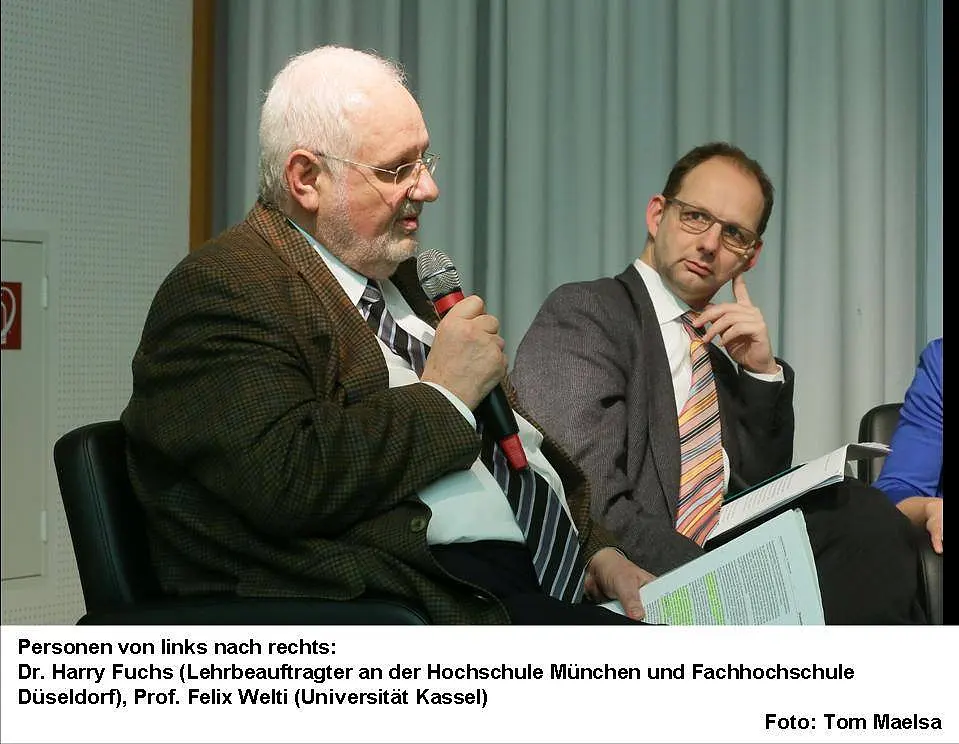 Dr. Harry Fuchs und Prof. Felix Welti (Foto: Tom Maelsa)