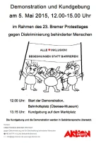 Plakat zum 23. Protesttag