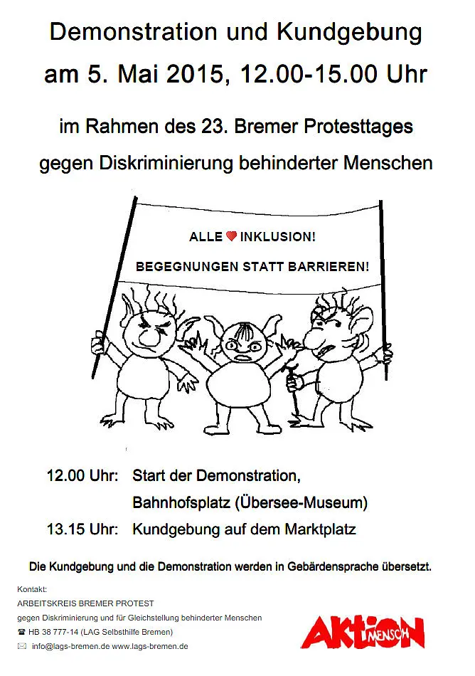 Plakat zum 23. Protesttag