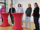 Blick auf das Podium