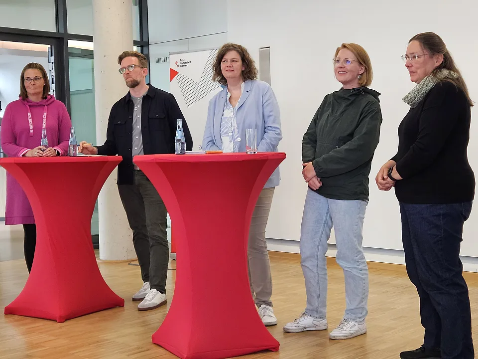 Blick auf das Podium