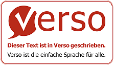 Logo verso: Dieser Text ist in Verso geschrieben. Verso ist die einfache Sprache für alle